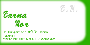 barna mor business card